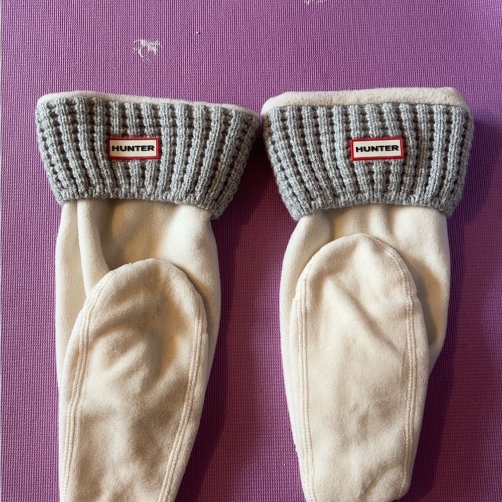 Hunter Grey Knitted Boot Socks